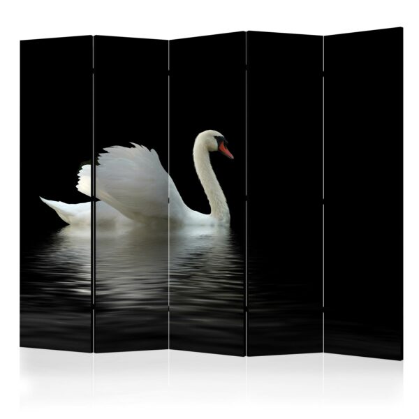 Paravent - swan (black and white) II [Room Dividers]