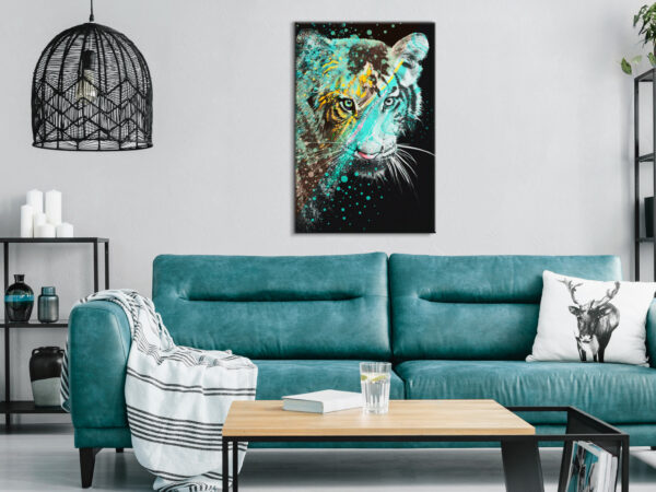 Leinwandbild - Mint Tiger (1 Part) Vertical – Bild 2