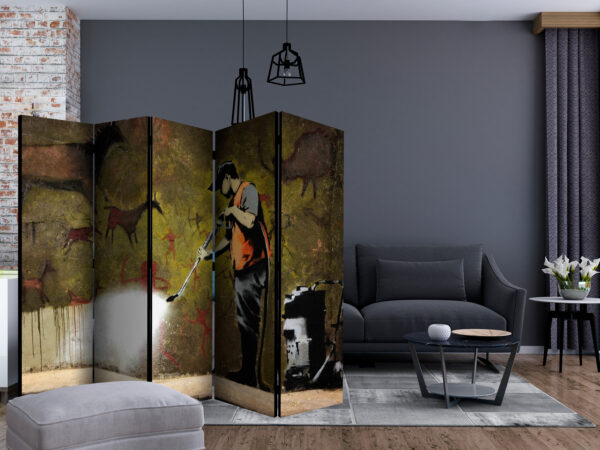 Paravent - Banksy - Cave Painting II [Room Dividers] – Bild 2