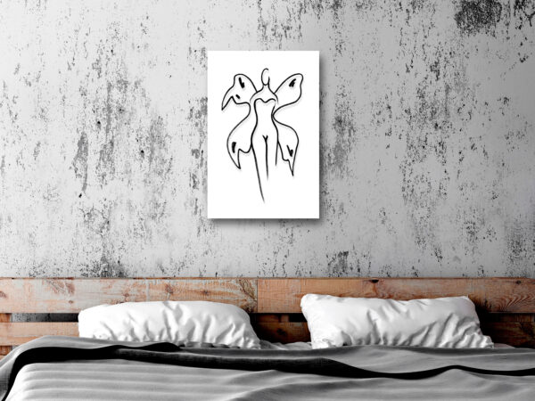 Leinwandbild - Butterfly Woman (1 Part) Vertical – Bild 2