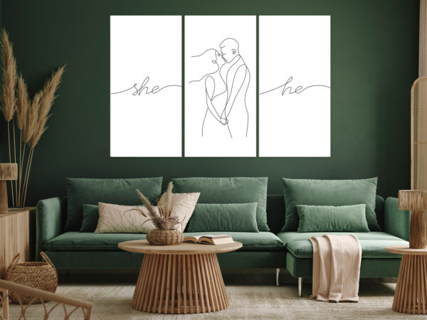 Leinwandbild - Love Triptych (3 Parts) – Bild 2