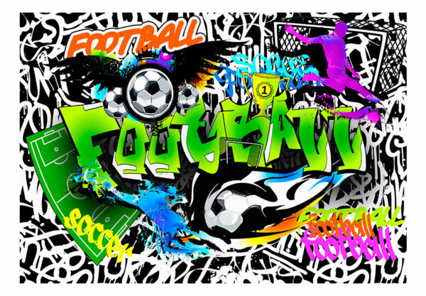 Fototapete - Football Graffiti – Bild 2