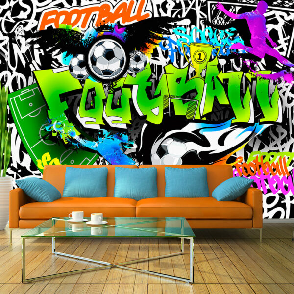 Fototapete - Football Graffiti