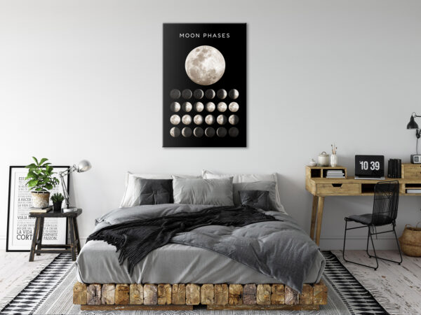 Leinwandbild - Moon Phases (1 Part) Vertical – Bild 2