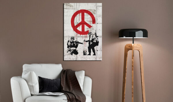 Leinwandbild -  Soldiers Painting Peace by Banksy – Bild 2