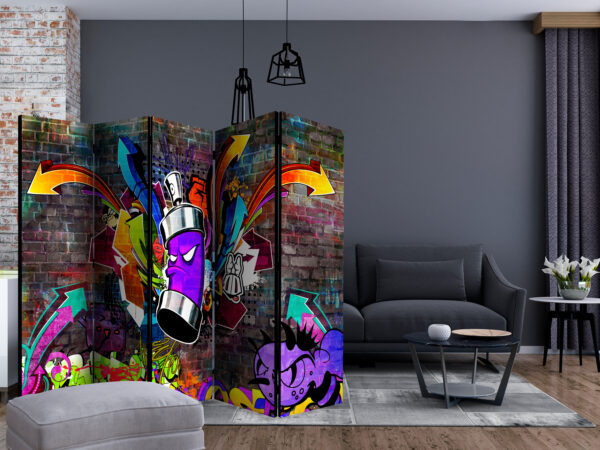 Paravent - Graffiti: Colourful attack II [Room Dividers] – Bild 2