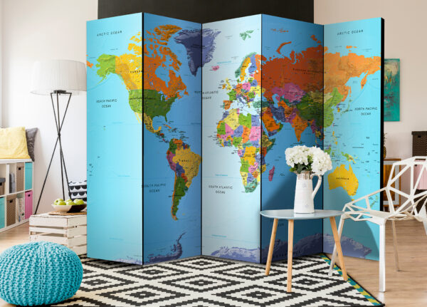 Paravent - Colourful Geography [Room Dividers] – Bild 2