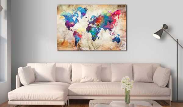 Korkbild - World Map: Urban Style  [Cork Map] – Bild 2