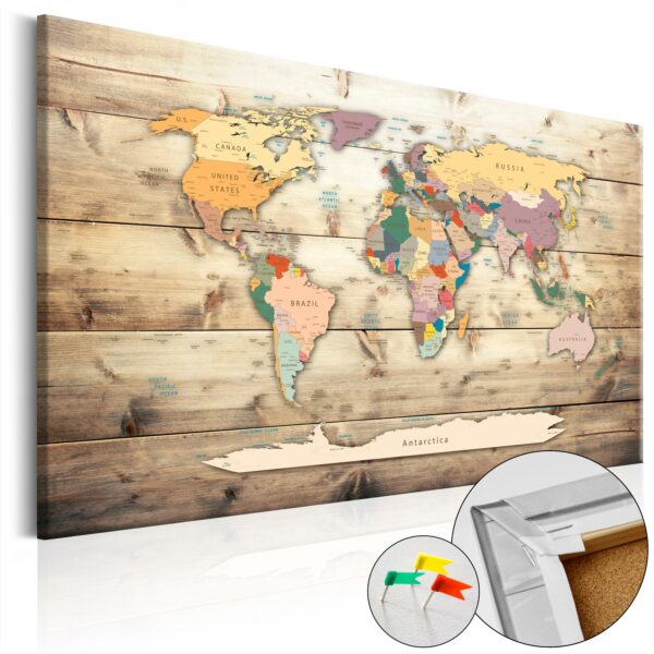 Korkbild - The World at Your Fingertips [Cork Map]