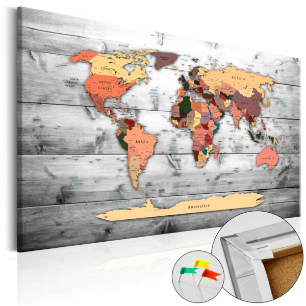 Korkbild - Direction World [Cork Map]