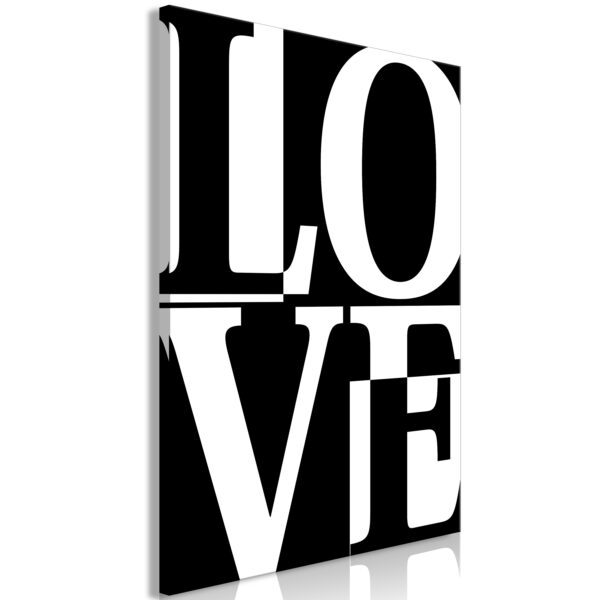 Leinwandbild - Black and White Love (1 Part) Vertical