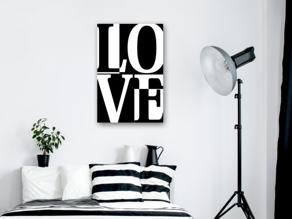 Leinwandbild - Black and White Love (1 Part) Vertical – Bild 2