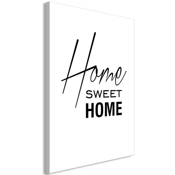 Leinwandbild - Black and White: Home Sweet Home (1 Part) Vertical