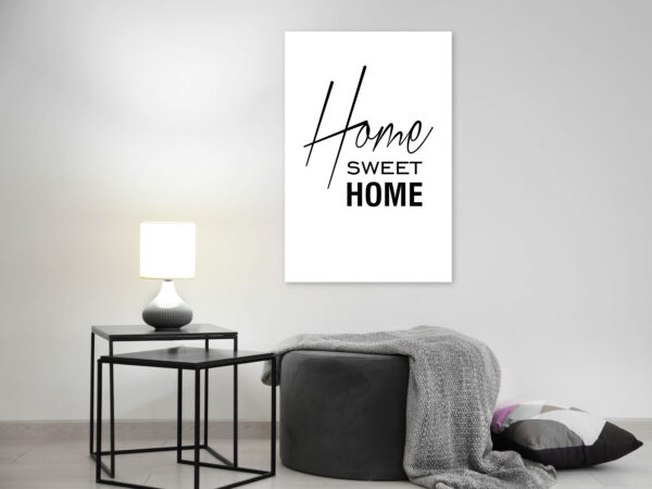 Leinwandbild - Black and White: Home Sweet Home (1 Part) Vertical – Bild 2