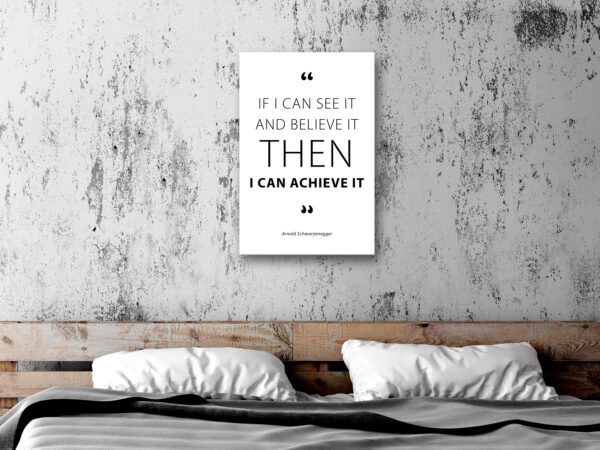 Leinwandbild - Quote - Arnold Schwarzenegger (1 Part) Vertical – Bild 2