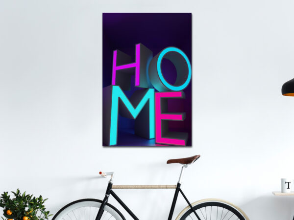 Leinwandbild - Home Neon (1 Part) Vertical – Bild 2