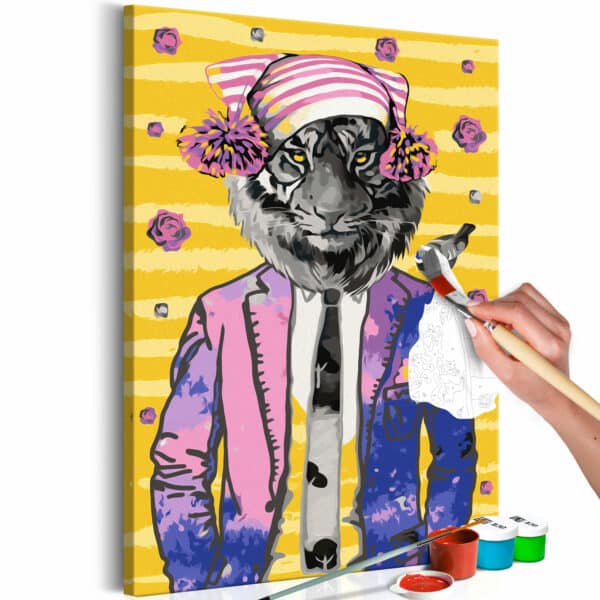 Malen nach Zahlen - Tiger in Hat