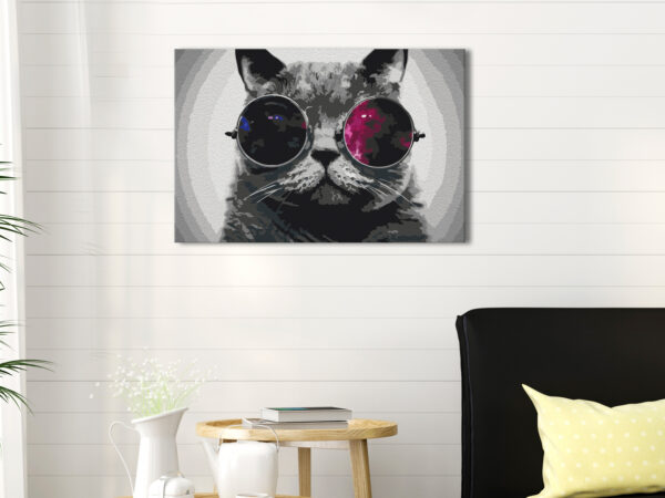 Malen nach Zahlen - Cat With Glasses – Bild 2