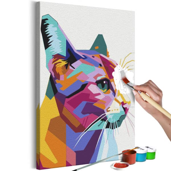 Malen nach Zahlen - Geometric Cat