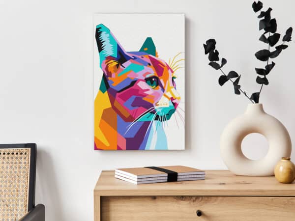 Malen nach Zahlen - Geometric Cat – Bild 2