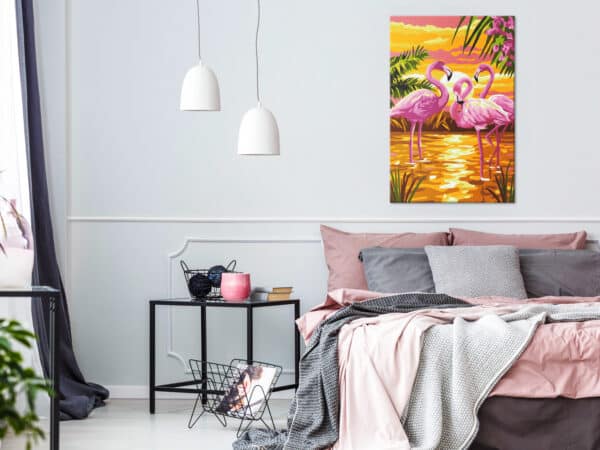 Malen nach Zahlen - Flamingo Family – Bild 2
