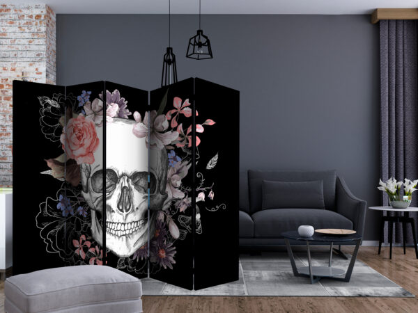 Paravent - Skull and Flowers II [Room Dividers] – Bild 2