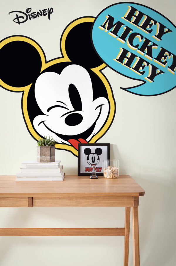 Selbstklebende Vlies Fototapete/Wandtattoo - Mickey Hey XXL
