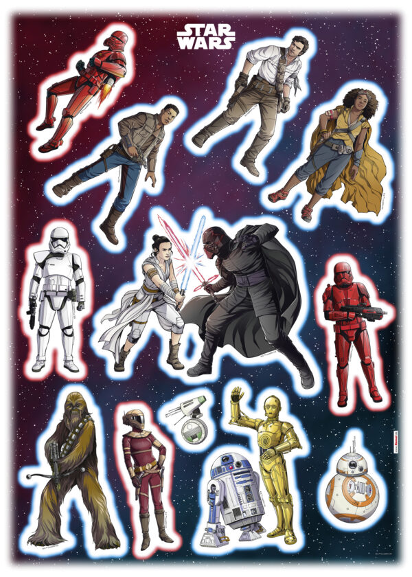 Wandsticker-Selbstklebefolie - Star Wars Heroes Villains – Bild 2