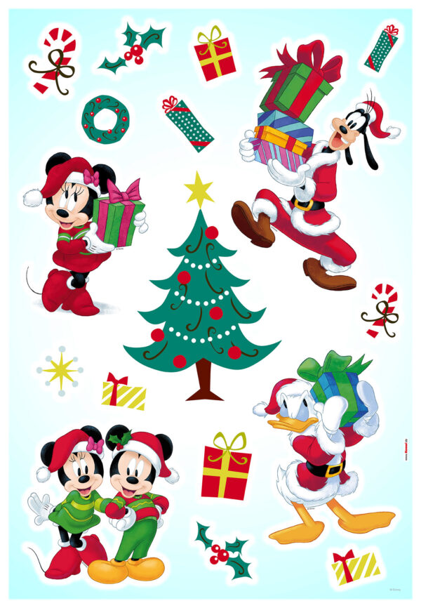 Wandsticker-Selbstklebefolie - Mickey Christmas Presents – Bild 2