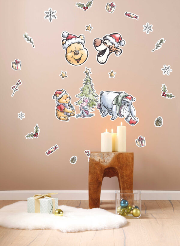 Wandsticker-Selbstklebefolie - Winnie Pooh Christmas