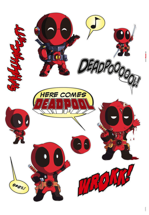 Wandsticker-Selbstklebefolie - Deadpool Cute – Bild 2