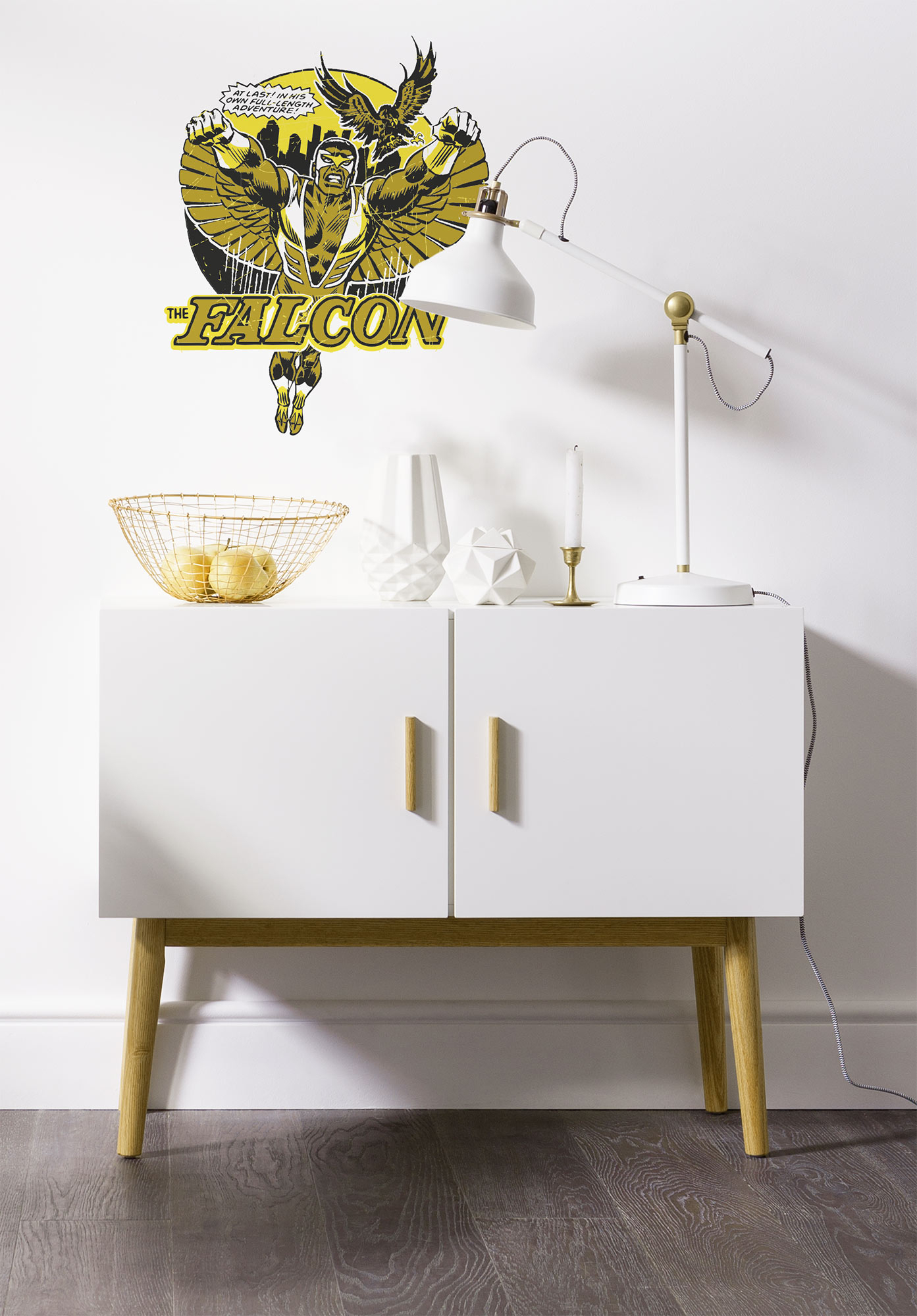 Wandsticker-Selbstklebefolie - Falcon Gold Comic Classic