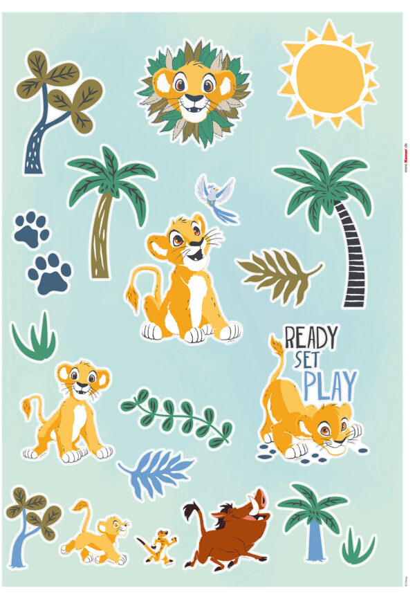 Wandsticker-Selbstklebefolie - Lion King Palmtrees – Bild 2