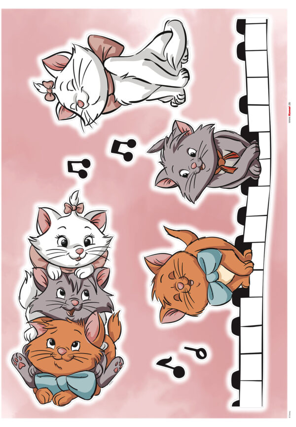 Wandsticker-Selbstklebefolie - Aristocats Kittens – Bild 2