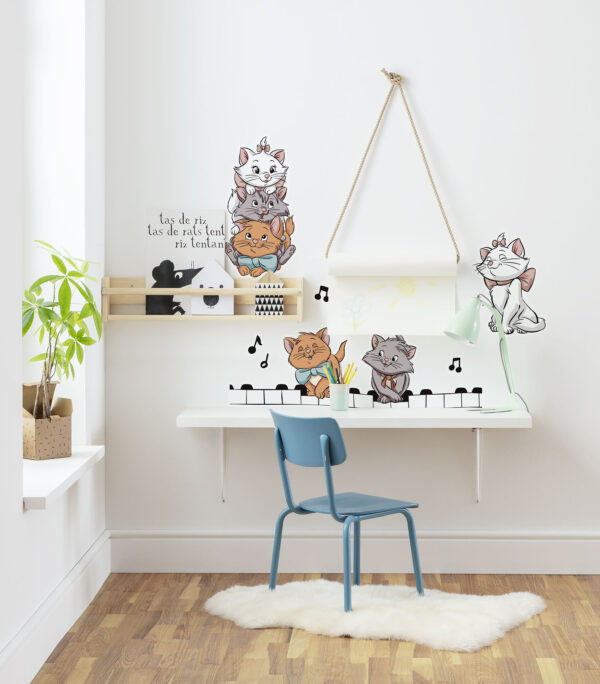 Wandsticker-Selbstklebefolie - Aristocats Kittens
