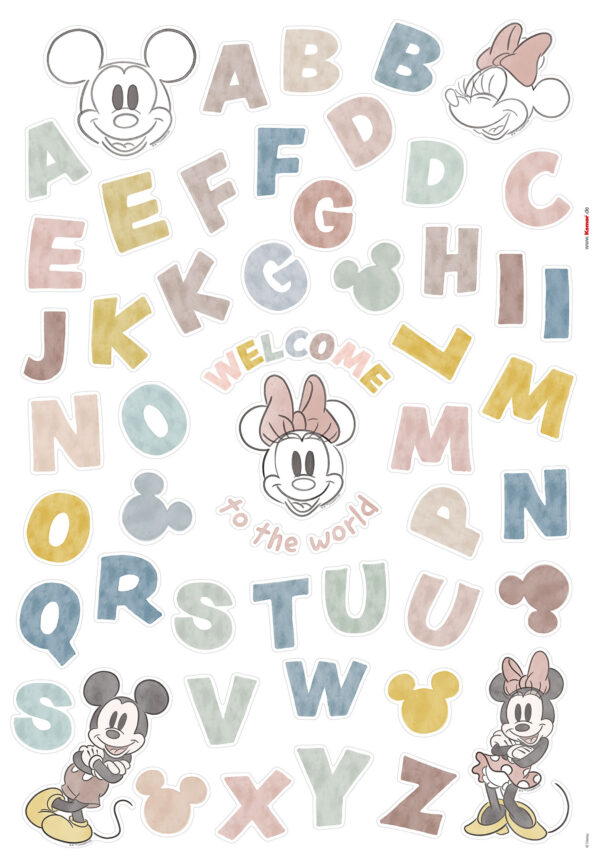 Wandsticker-Selbstklebefolie - Mickey Alphabet – Bild 2