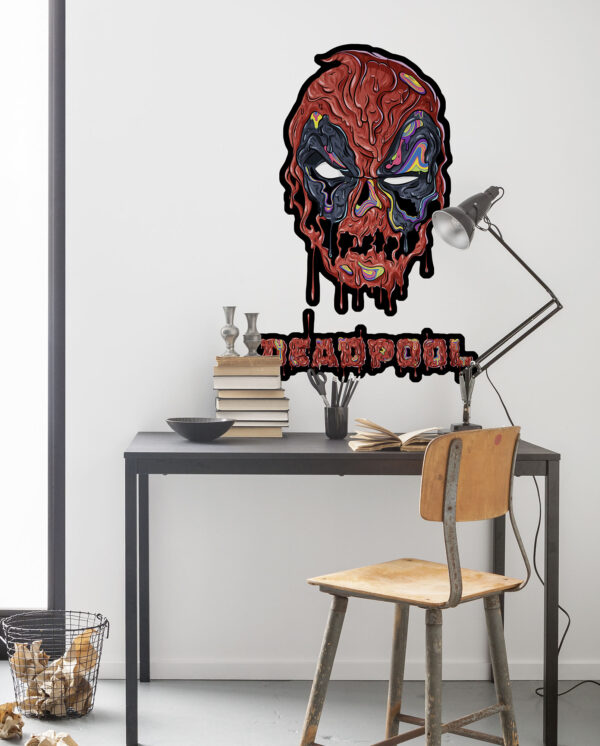 Wandsticker-Selbstklebefolie - Deadpool Meltpool