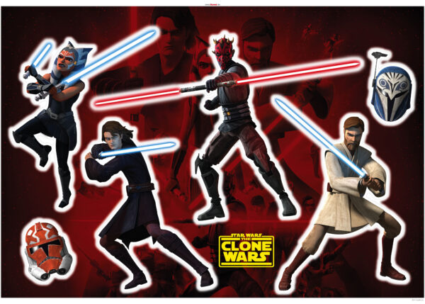 Wandsticker-Selbstklebefolie - Clone Wars Showdown – Bild 2