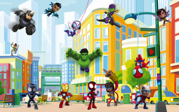 Fototapete - Spidey Sightseeing Tour with Friends – Bild 2
