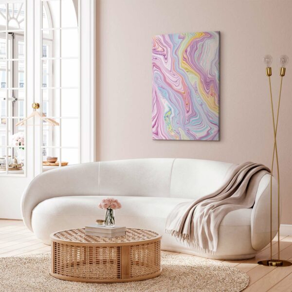 Leinwandbild - Colorful Dream - Abstract Shapes in Pastel Colors – Bild 2