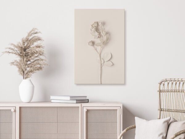 Leinwandbild - Harmonious Rose (1 Part) Vertical – Bild 2