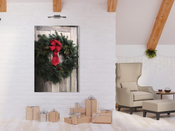 Leinwandbild - Christmas Wreath (1 Part) Vertical – Bild 2