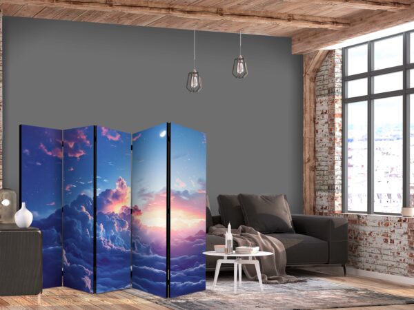 Paravent - Nighttime Concert in the Mountains: Clouds Illuminated by the Last Rays of the Sun [Room Dividers] – Bild 2