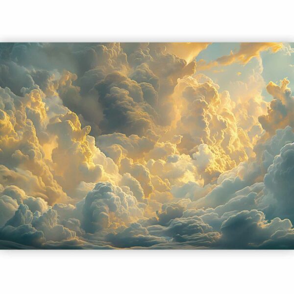 Fototapete - Last Breath of the Day: Clouds Illuminated by Evening Glow – Bild 2