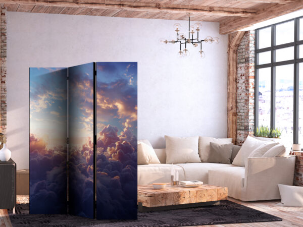 Paravent - The Sun in Hiding: The Golden Face of the Sky Over a Cloudy Sea [Room Dividers] – Bild 2