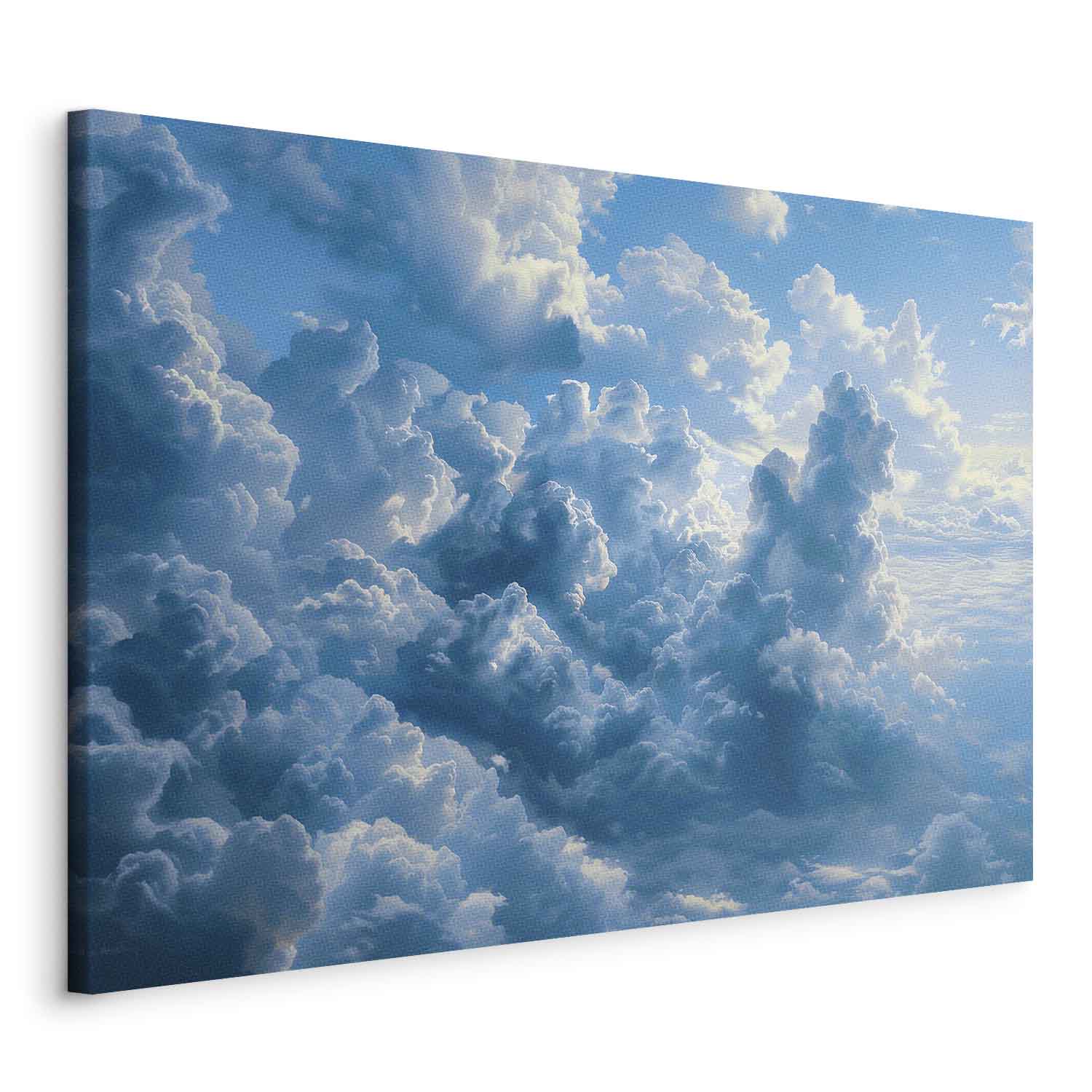 Leinwandbild - Ocean in the Air: Waving Clouds Reflecting Morning Light