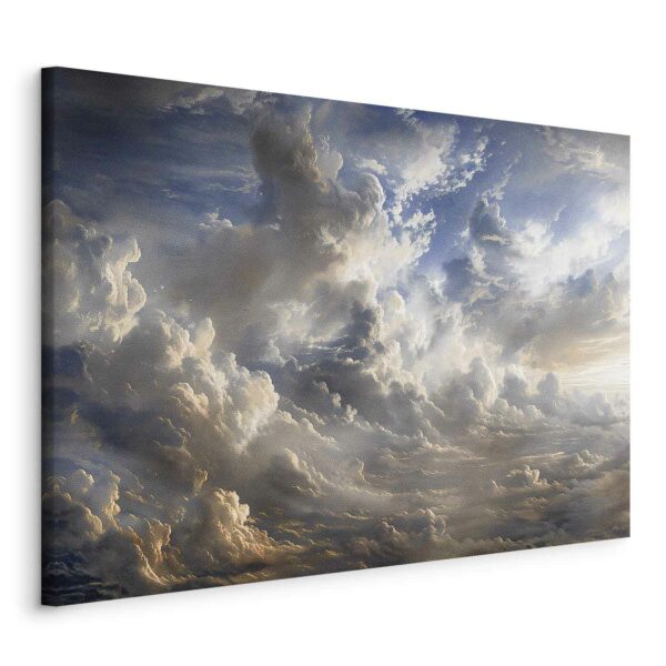 Leinwandbild - Golden Reflections on Clouds Foretelling Dusk