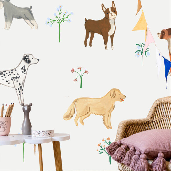 Fototapete - Doggies - a Subtle Illustration for Children – Bild 2