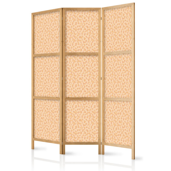 Japanischer Paravent - Tiny Dots - Optimistic Pattern in Peach Colors.