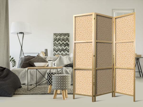 Japanischer Paravent - Tiny Dots - Optimistic Pattern in Peach Colors. – Bild 2